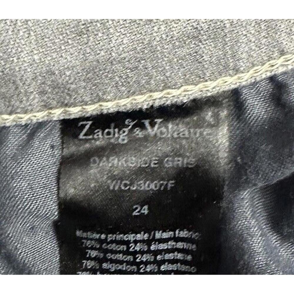 Darkside by Zadig & Voltaire Womens Gray Stretch Skinny Jeans Denim Size 24 EUC - Picture 7 of 9